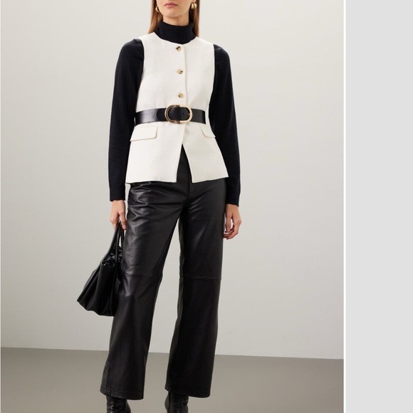 Veda Real Leather wide leg pant size 0 - Picture 7 of 9